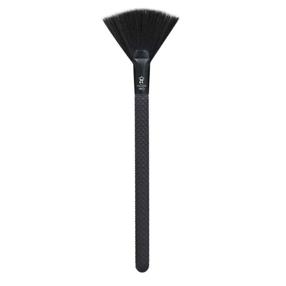Moda Pro New Black Vegan & Cruelty Free BMX-150 Fan Highlight Brush